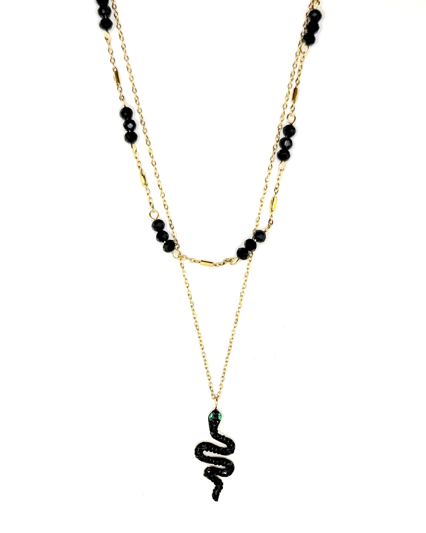 Serp Black Necklace