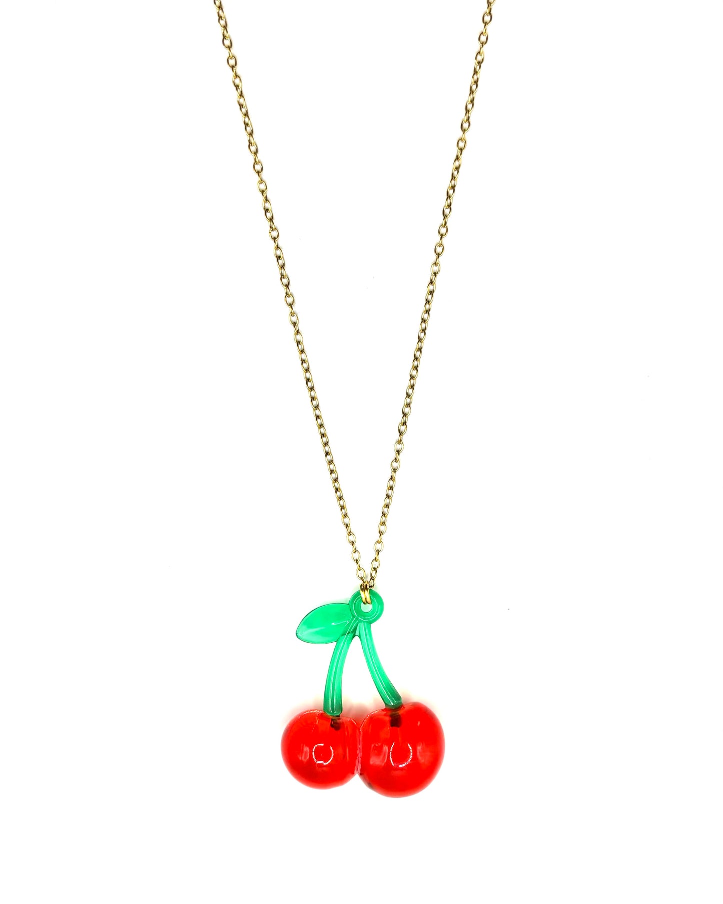 Cherry Necklace Gold