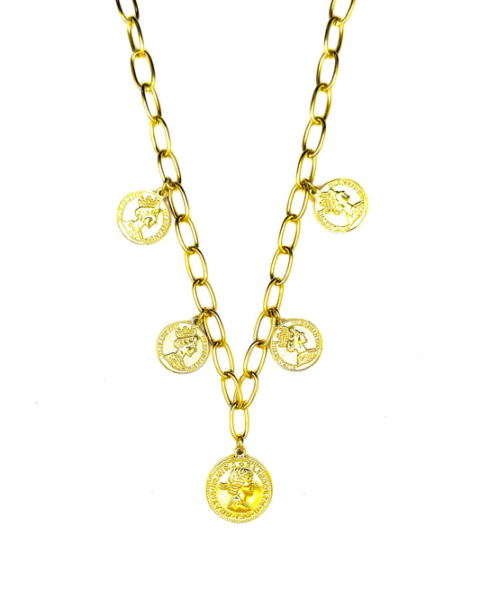 Currency Necklace Gold