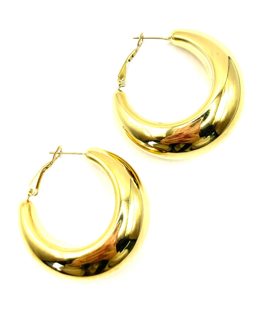 Moon Earrings Gold