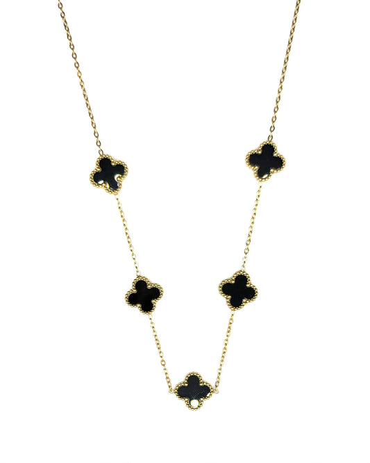 Treb Necklace Negro Oro