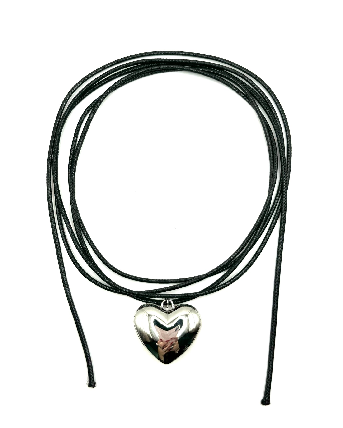 Cupid cord Necklace Silver