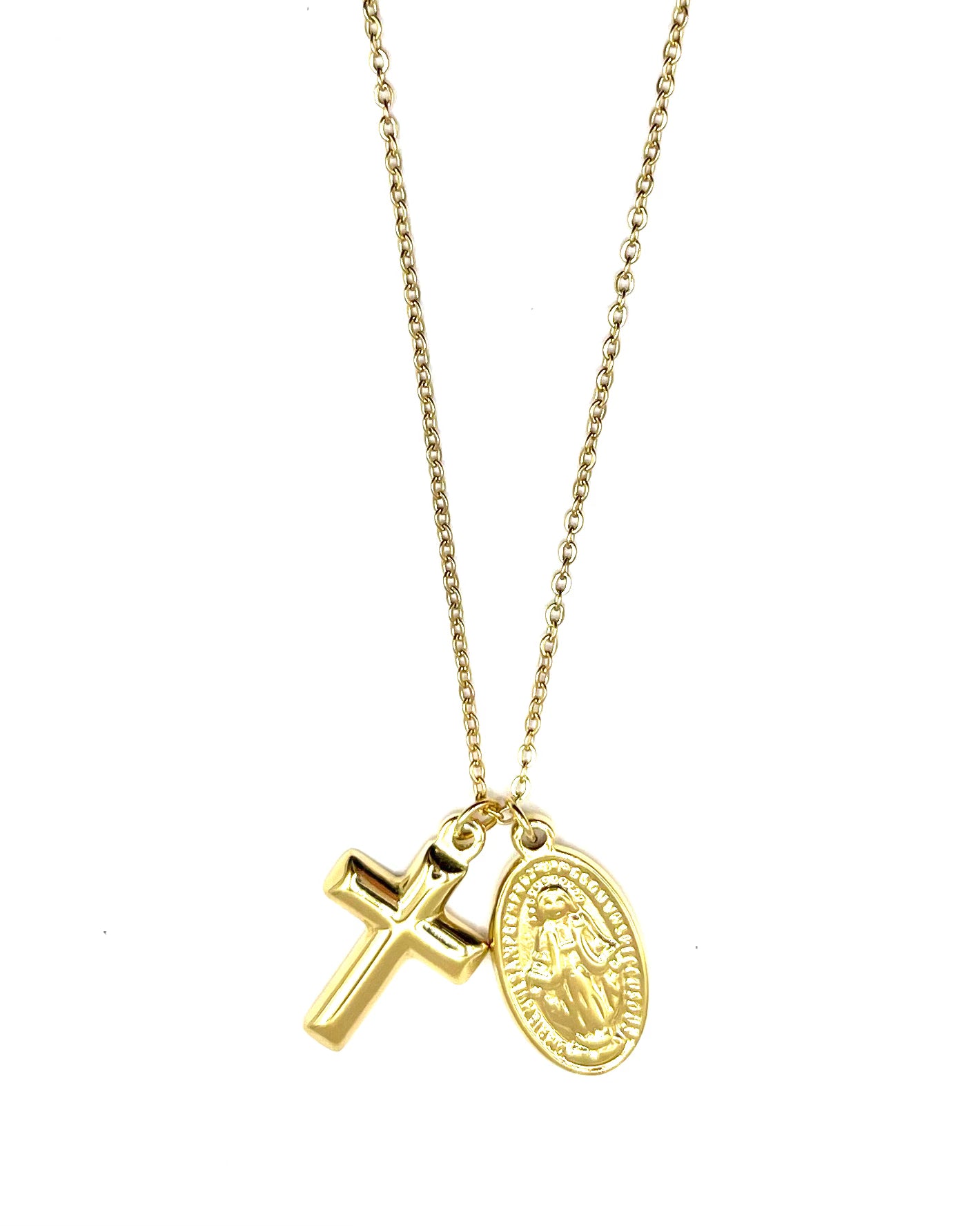 Lock necklace gold