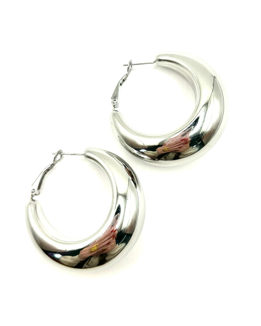 Moon Earrings Silver