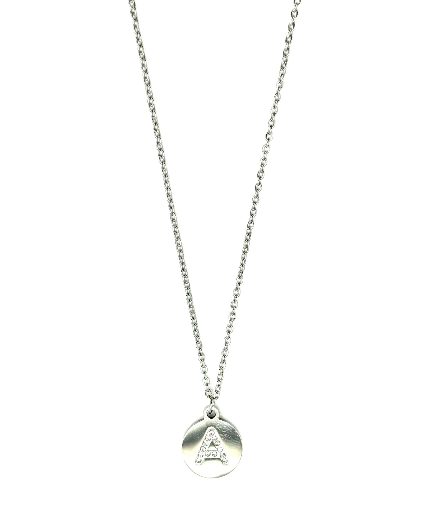 Initial Necklace Silver