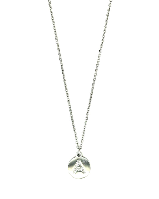 Initial Necklace Silver