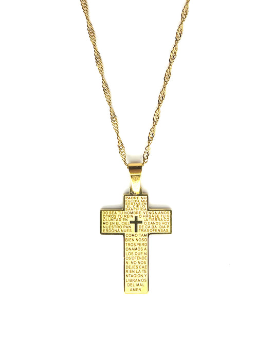 Save us god necklace gold