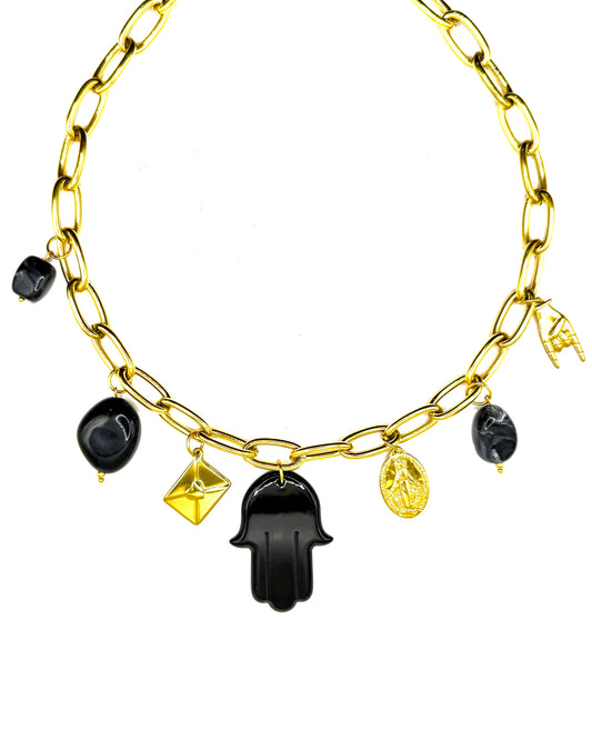 Fatema Black Necklace