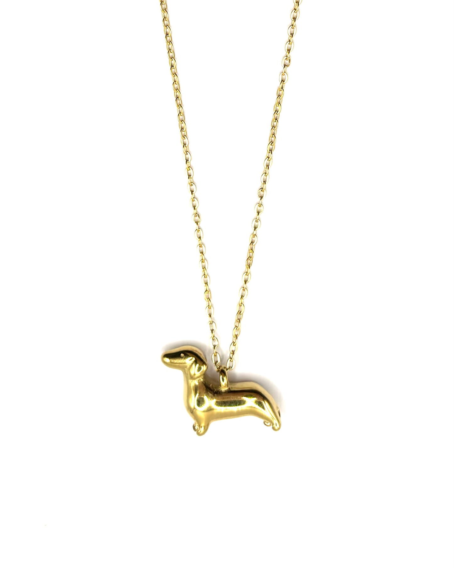 Dog Necklace Gold