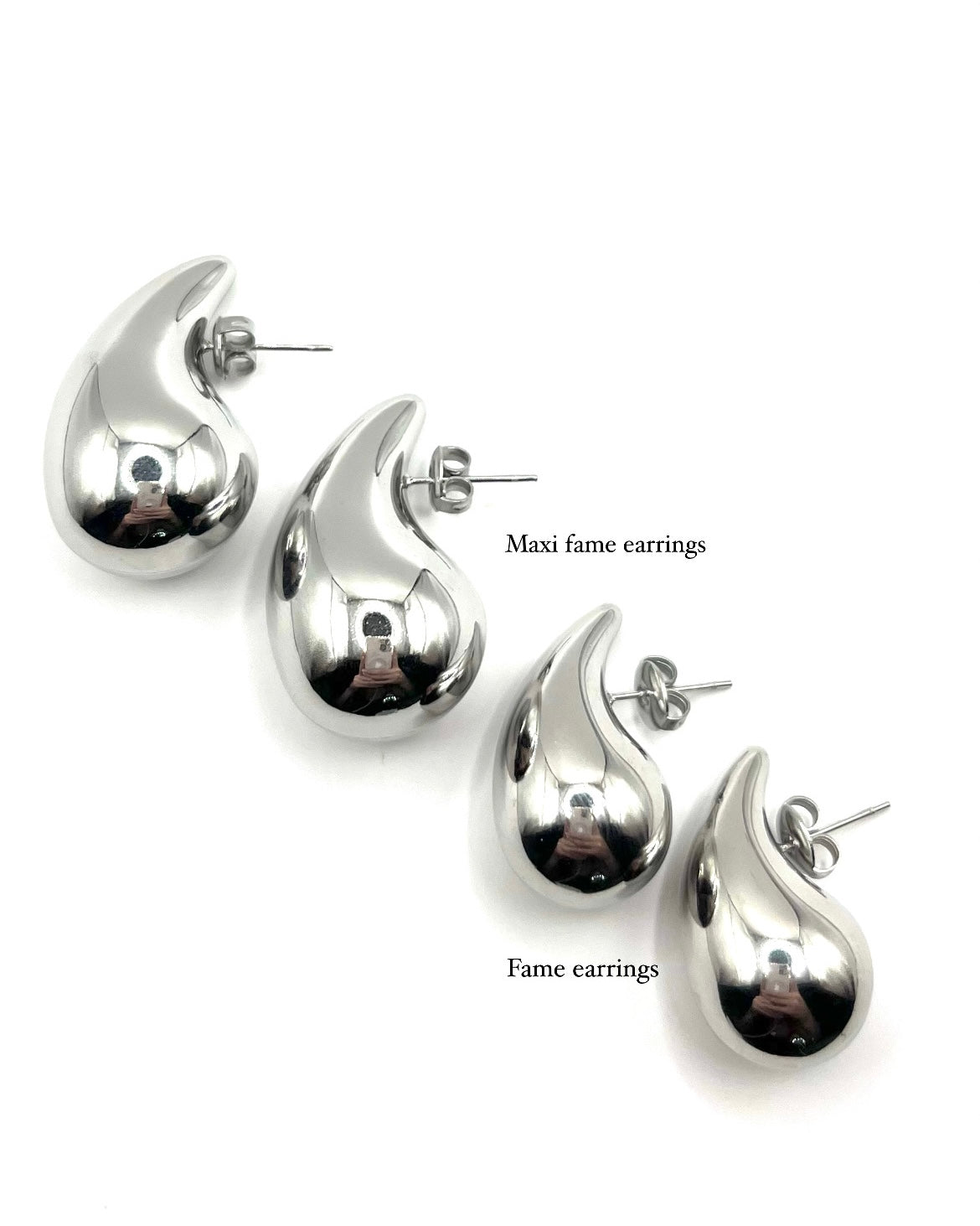 Fame earrings silver