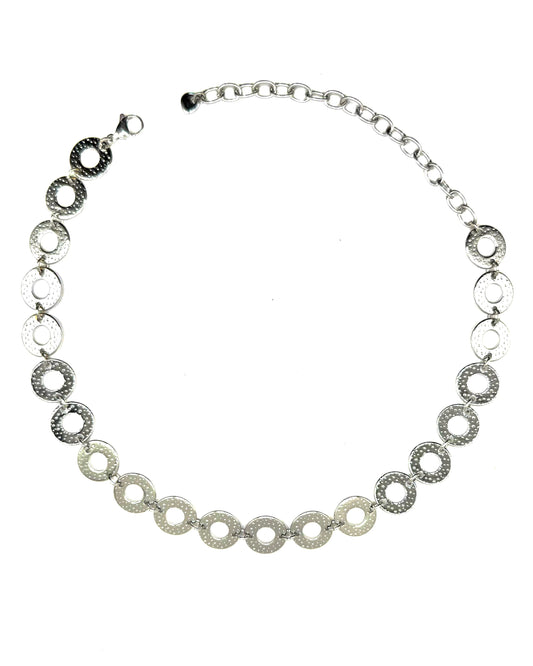 Donut Necklace Silver