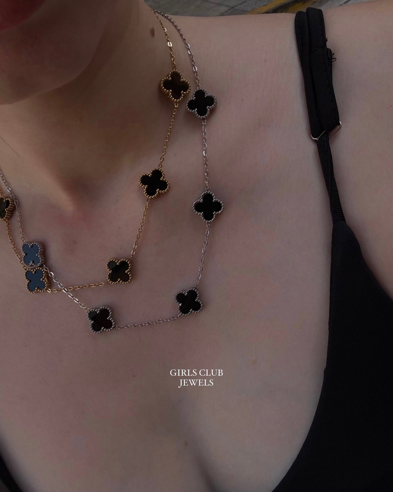 Treb Necklace Negro Oro