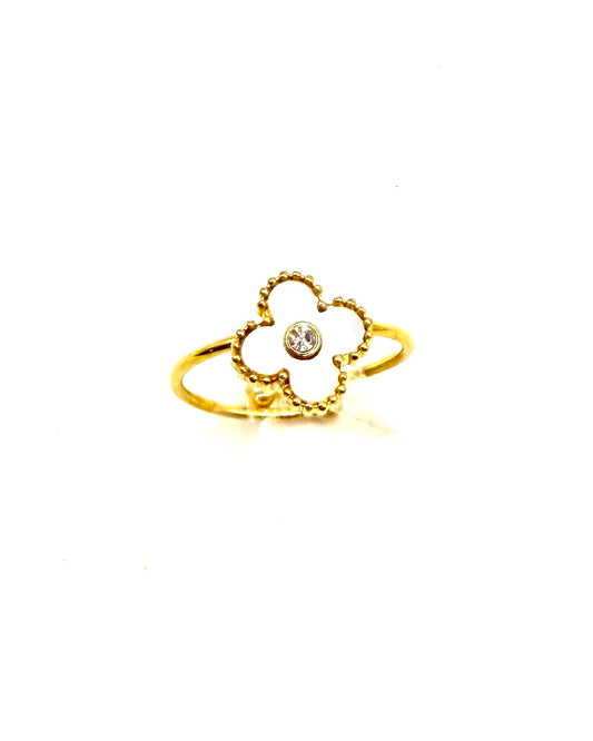Trébol Ring White