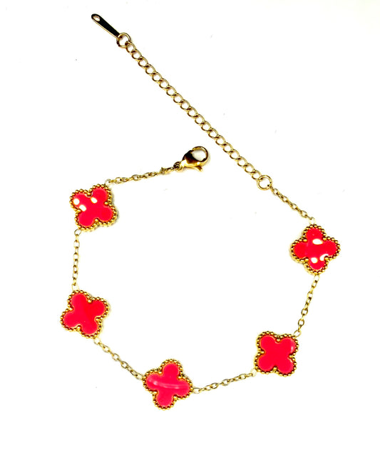 Suerte Pink Bracelet Gold